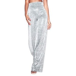 Metallic Sparkly Wide leg pants